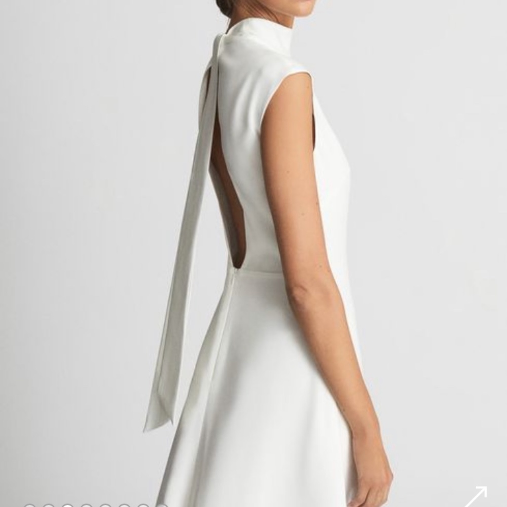 NWT REISS White Livvy Mock Neck Maxi Dress - UK 8/ US 4 - Picture 5 of 16